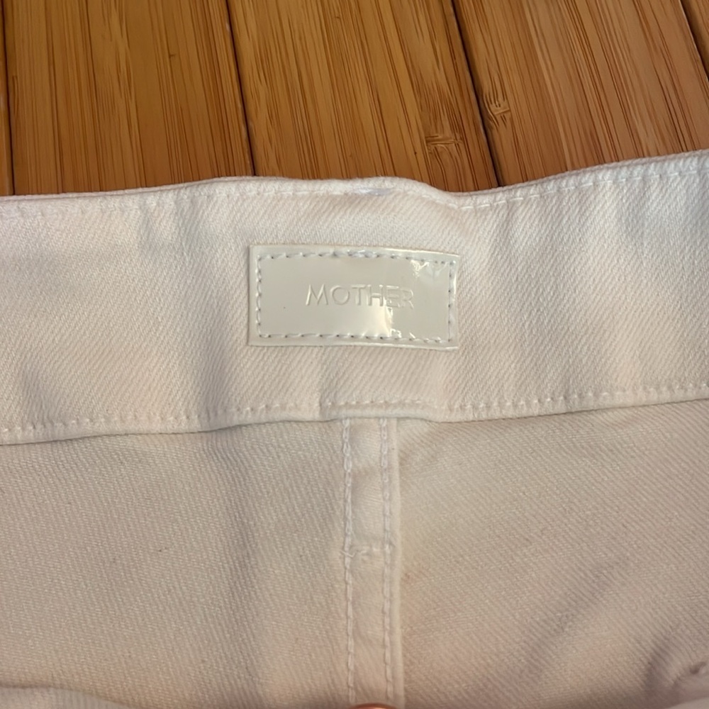 Mother Patch Pocket Private Ankle Fray Jeans In Cream Puffs - Picture 10 of 15